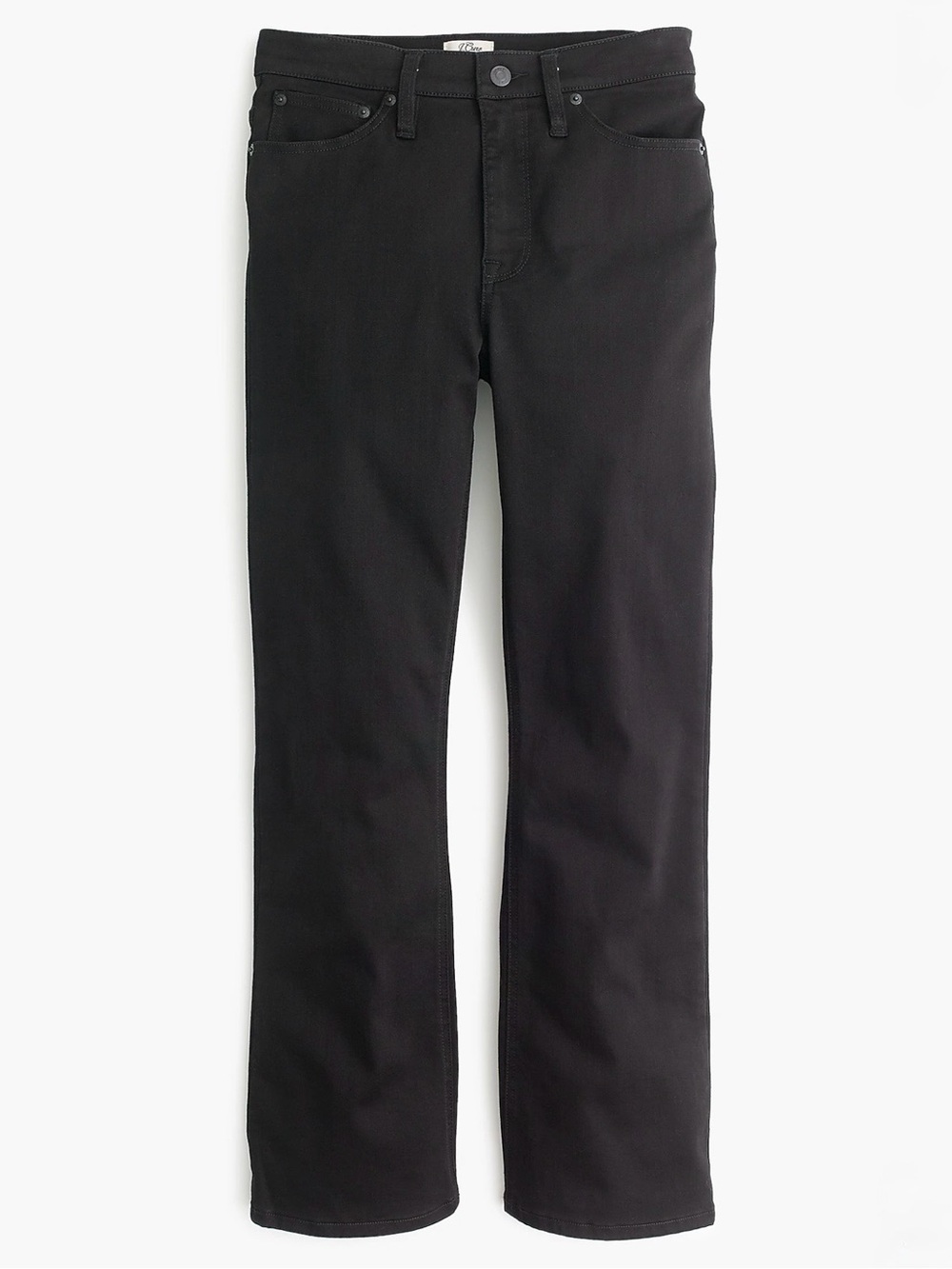 J. Crew Billie demi-boot crop jean in black